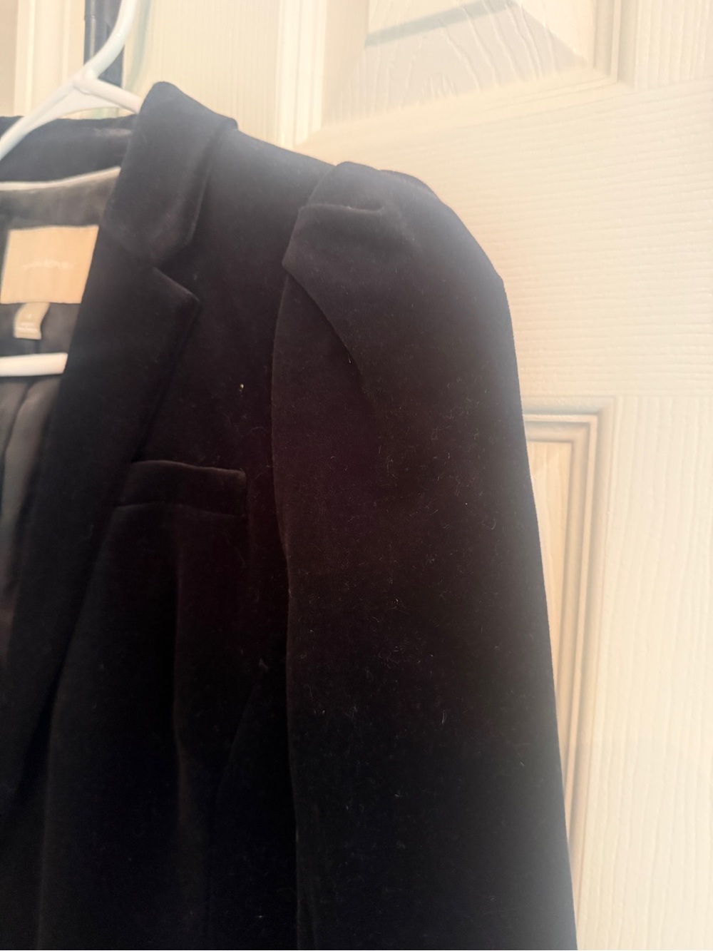 Banana Republic Black Velvet Single-Button Blazer - Picture 4 of 4